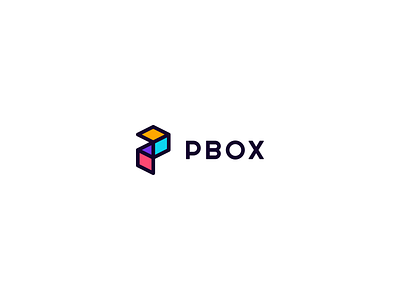 PBOX: Logo Concept agile app box brand color colorful crm design icon identity logo logotype orange purple red squares startup triangles