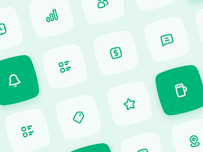 Qerko: Icons #2 beer credits flat food graph green icon iconography icons iconset list outline round rounded simple solid star stroke tag