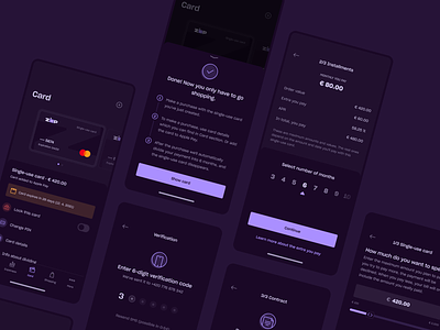 Finance App Screens | Dark