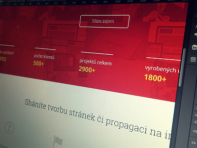 Redesign concept for Infonia agency concept homepage redesign statistics studio web design webdesign website