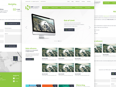 Net-support.cz website flat green redesgin simple studio web agency web design webdesign website