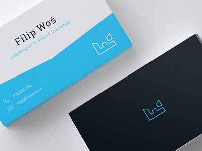 Personal Business Cards bcards blue business cards cards clean dark flat personal simple