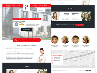 Aesthetic surgery aesthetic surgery clean clinic construction doctor flat inspector medical red simple web webdesign