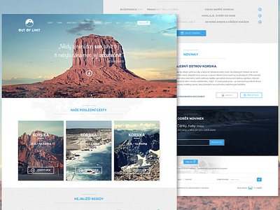 OUT OF LIMIT adventure blog design holiday newsletter page photos slider travel traveller web website