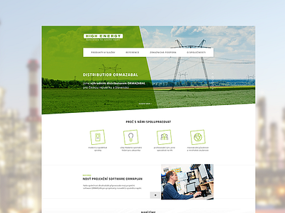 HIGH-ENERGY [WIP] clean design electricity energy green modern navigation slider web website