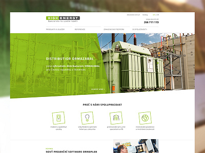 HIGH-ENERGY [WIP] clean design electricity energy green modern navigation slider subpage web website