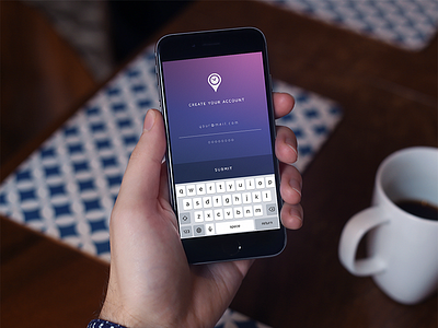 Sign Up - Daily UI app challenge dailyui flat iphone registration shot sign in sign up simple