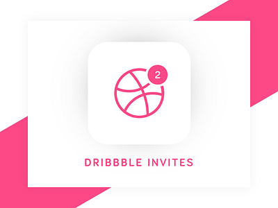 2 Dribbble Invites app draft dribbble giveaway icon invitation invite invites ticket