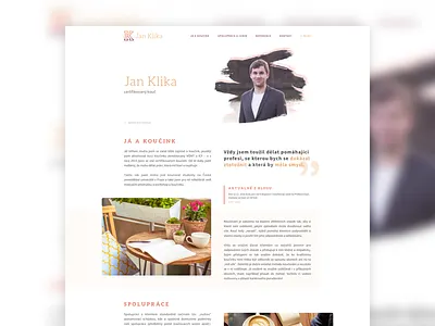 Jan Klika Coaching coach creative minimalistic personal portfolio web webdesign website