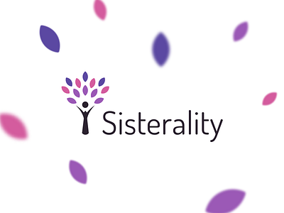 Sisterality charity clean flat identity ios logo minimal minimalistic ngo profit purple solidarity