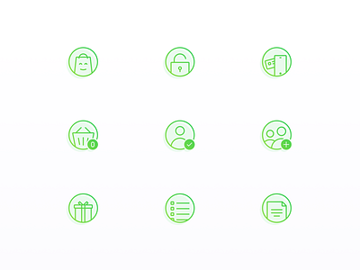 Finance Icons add app bag bank circle document ecommerce file finance fintech gift green icon app icons icons set lock phone shop user