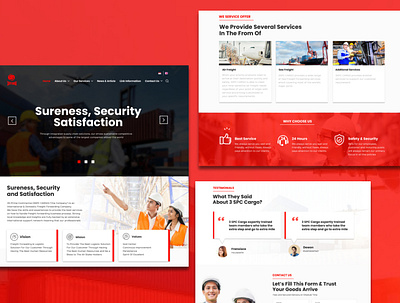 3 SPC Cargo Homepage company profile ui uidesign website