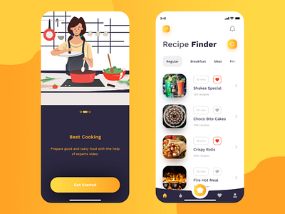 Recipe Finder android app appconcept dailyui design mobile ui mobileapp ui uidesign uxdesign uxui
