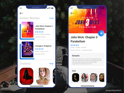 Movie app concept.