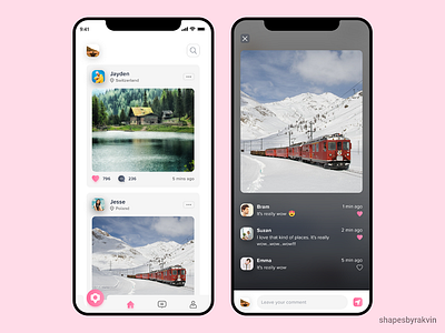Social app UI concept