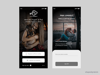 Paw Connect android app animation appconcept appdesign creative design dailyinspiration dailyui designs ios app mobileapp pet care pets userexperiencedesign userinterface design uxui uxuidesign