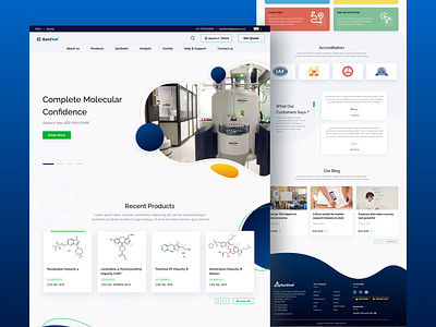 SynZeal - Landing page redesign for a research company clean design landing page landing page design minimal pharmaceuticals research ui uidesign user interface ux website design
