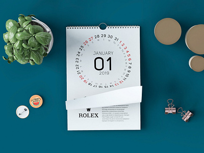 Calendar 2019 Creative Design 2019 brand calendar calendar 2019 creative design illustration minimalism portfolio typography vector watch