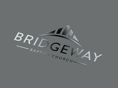 Bridgeway Baptist Church branding bridge design idenity illustration logo typography vector