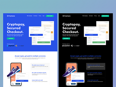 Cryptopay - Secured Checkout fintech product design ui user centered design user experience user interface design user research ux wireframing