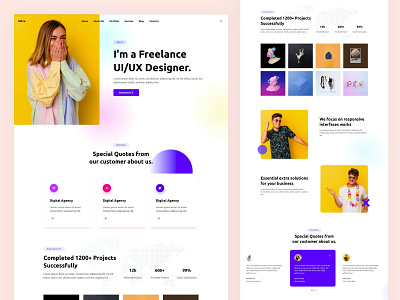 Personal Portfolio WordPress Theme agency design graphic design hero personal portfolio resume themeforest ui website wordpress