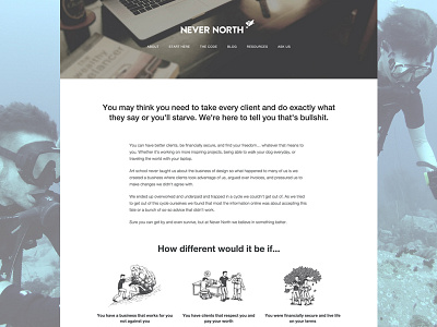 Never North Homepage Sneak Peek