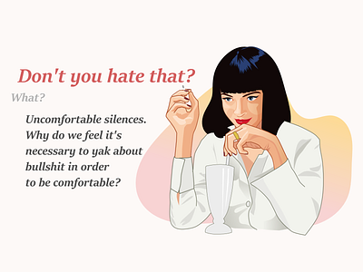 Mia Wallace illustration vector