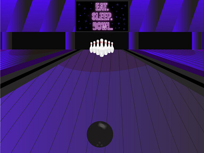 Eat. Sleep. Bowl. adobe illustrator alley art artist artwork bowling design designer dribbble gradient gradient design graphic design illustration