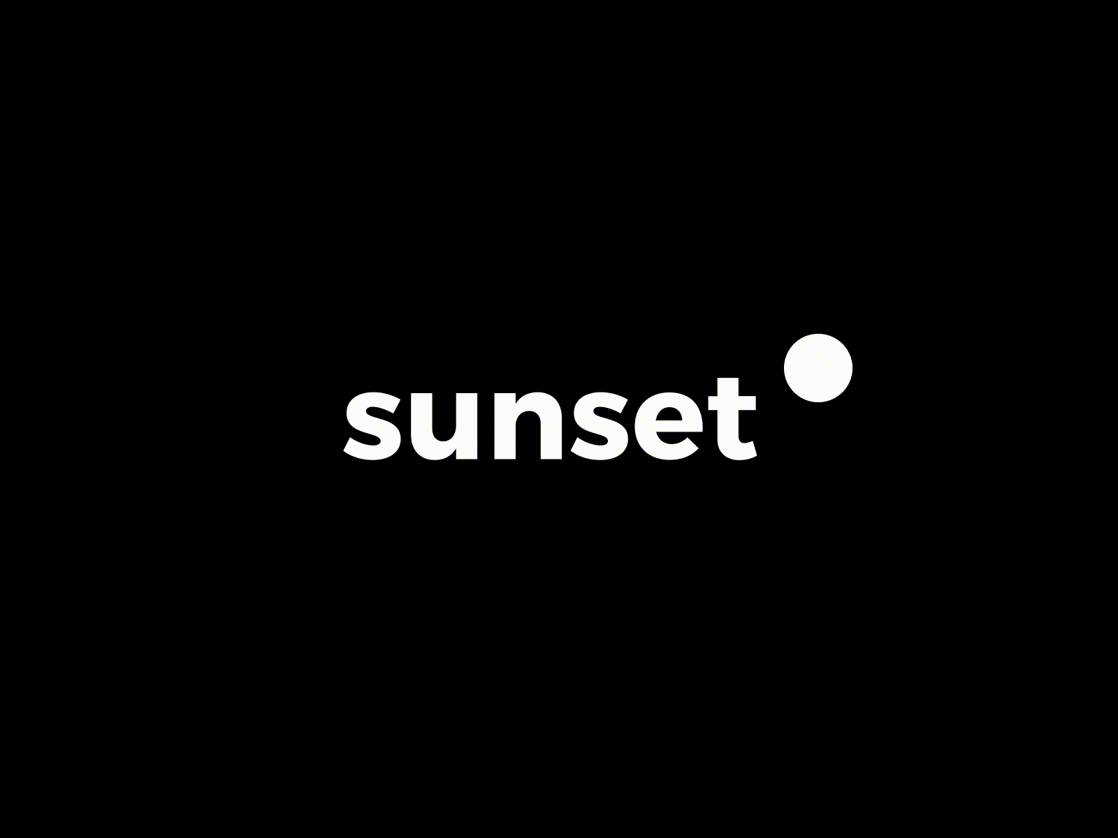 The Sunset after effects animation 2d black and white designer dribbble logo logo reveal mograph sunrise sunset