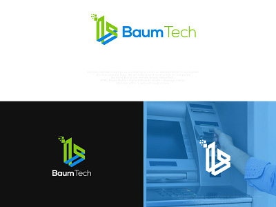 Baum Tech Logo 3d 3d logo animation branding design graphic design green health icon illustration logo motion graphics ui vector
