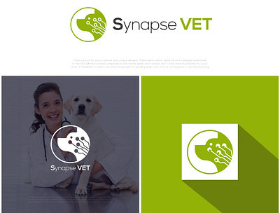 Synapse VET 3d logo branding design green health icon illustration logo ui vector