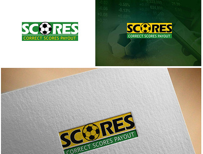 Scores Logo- Online Football match Logo 3d 3d logo animation branding design graphic design green health icon illustration logo motion graphics ui vector