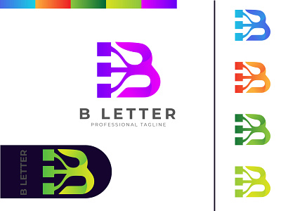 B Letter Logo 3d logo b letter logo branding green health icon illustration leaf logo ui vector