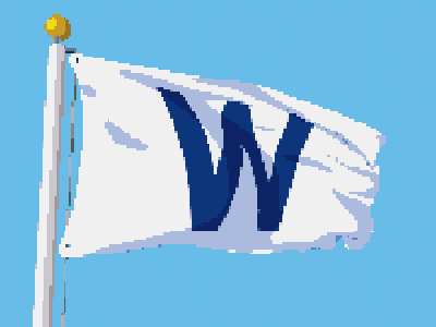 Fly the W 2016 animated baseball champions chicago cubs gif pixel series world