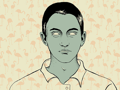 Chris digital flamingo illustration wacom zombie