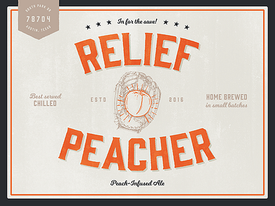 Who's on thirst? baseball beer branding brew glove identity label packaging peach pitcher