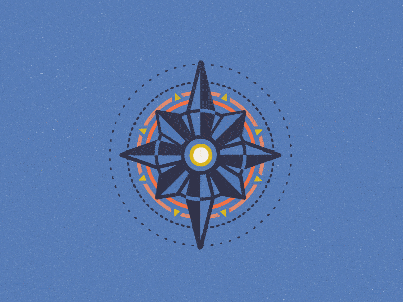 True north after effects compass gif illustration illustrator nautical navy north star vector