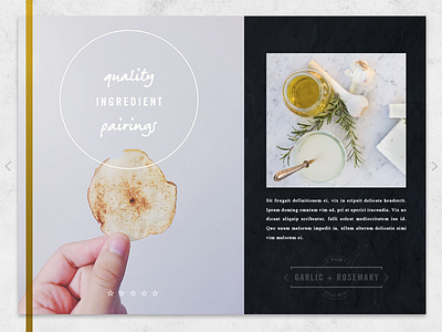 deli chips chip digital food garlic ingredients keynote minimalist potato presentation rosemary web design