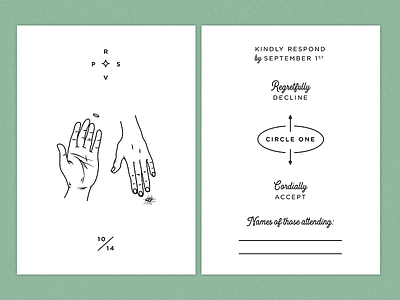RSVP engagement hands invitation invite ring rsvp stationary type typography wedding