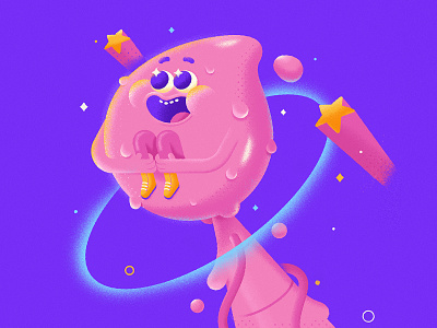 Pepto character character design cute fart galaxy illustration space stars vector vector art