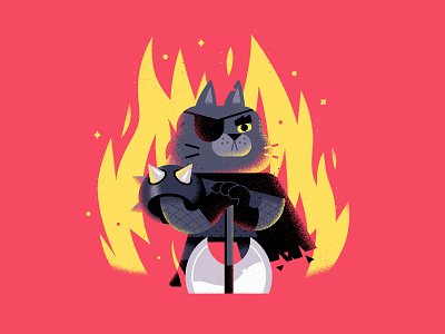 Cat Knight cat character character design illustration knight medieval vector vector art warrior