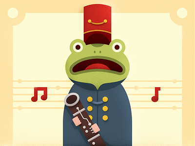 Frog Lullaby band disguise frog illustration lullaby music over the garden wall singer vector