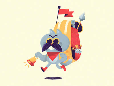 Ozmo, the Merchant cat character design frog illustration merchant quest rpg vector