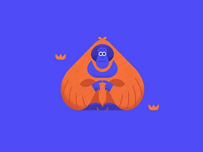 Orangutan - Warmup #4 animal cute dribbbleweeklywarmup icon illustration orangutan vector