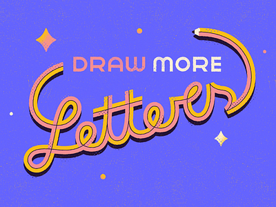 Draw More Letters - Warmup #18 dribbbleweeklywarmup illustration lettering pencil typography vector warmup