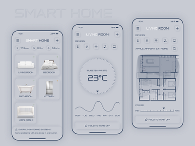 Smart Home App android android app app app design control controller design designs devices home ios ios app smart smarthome ui ui deisgn ux