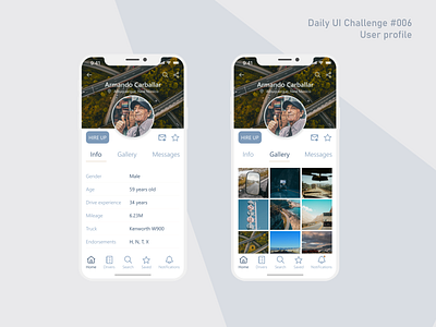 Daily UI #006 | User profile 006 app daily ui daily ui 006 design figma gallery mobile app user info user profile