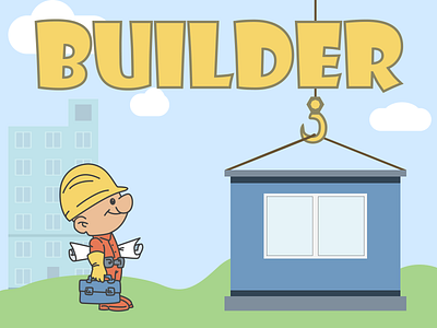 Builder | Weekly warm-up #76 builder dribbbleweeklywarmup figma game illustration retro