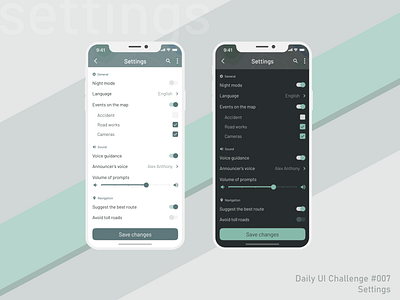 Daily UI #007 | Settings