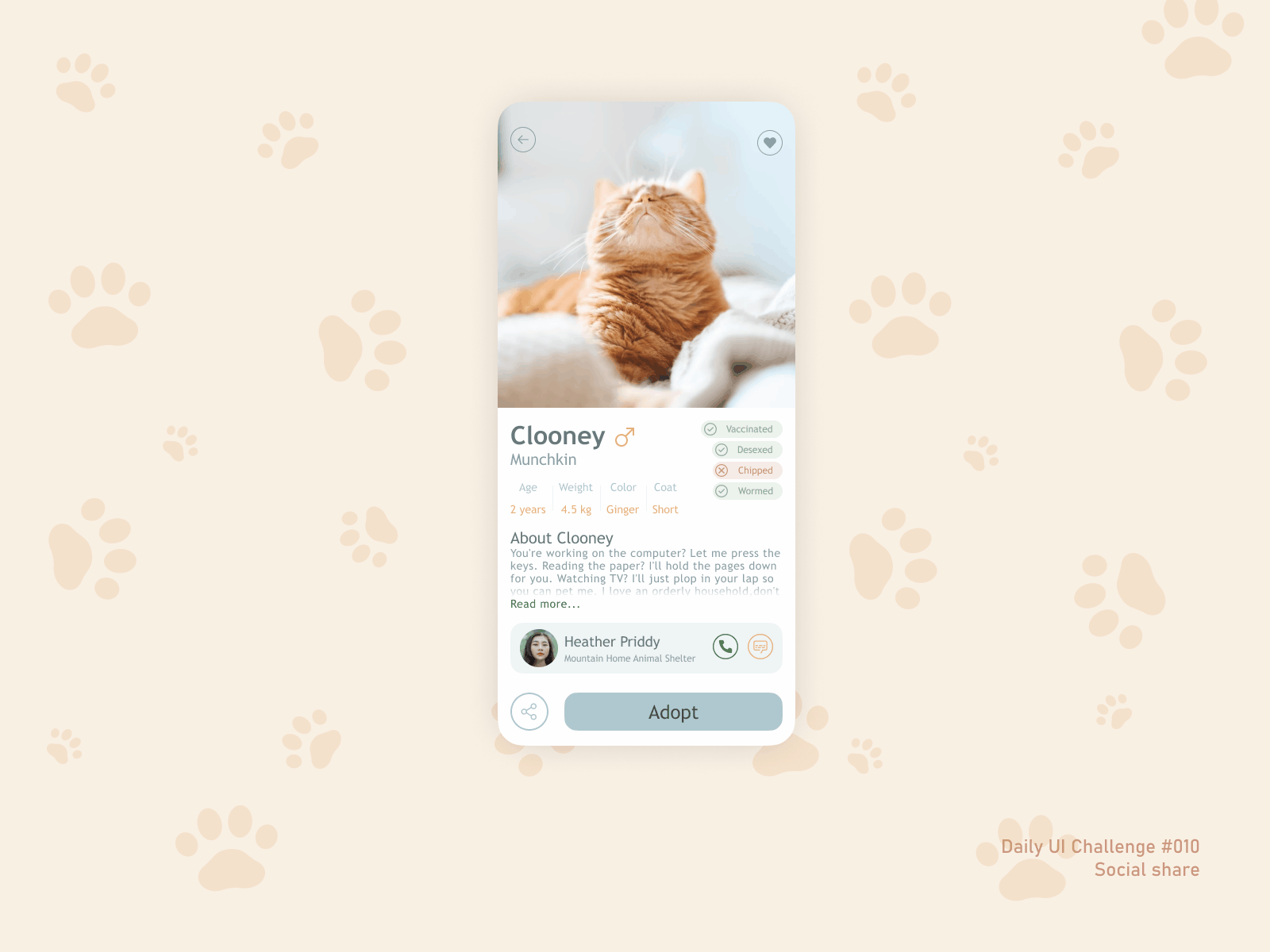 Daily UI #010 | Social share